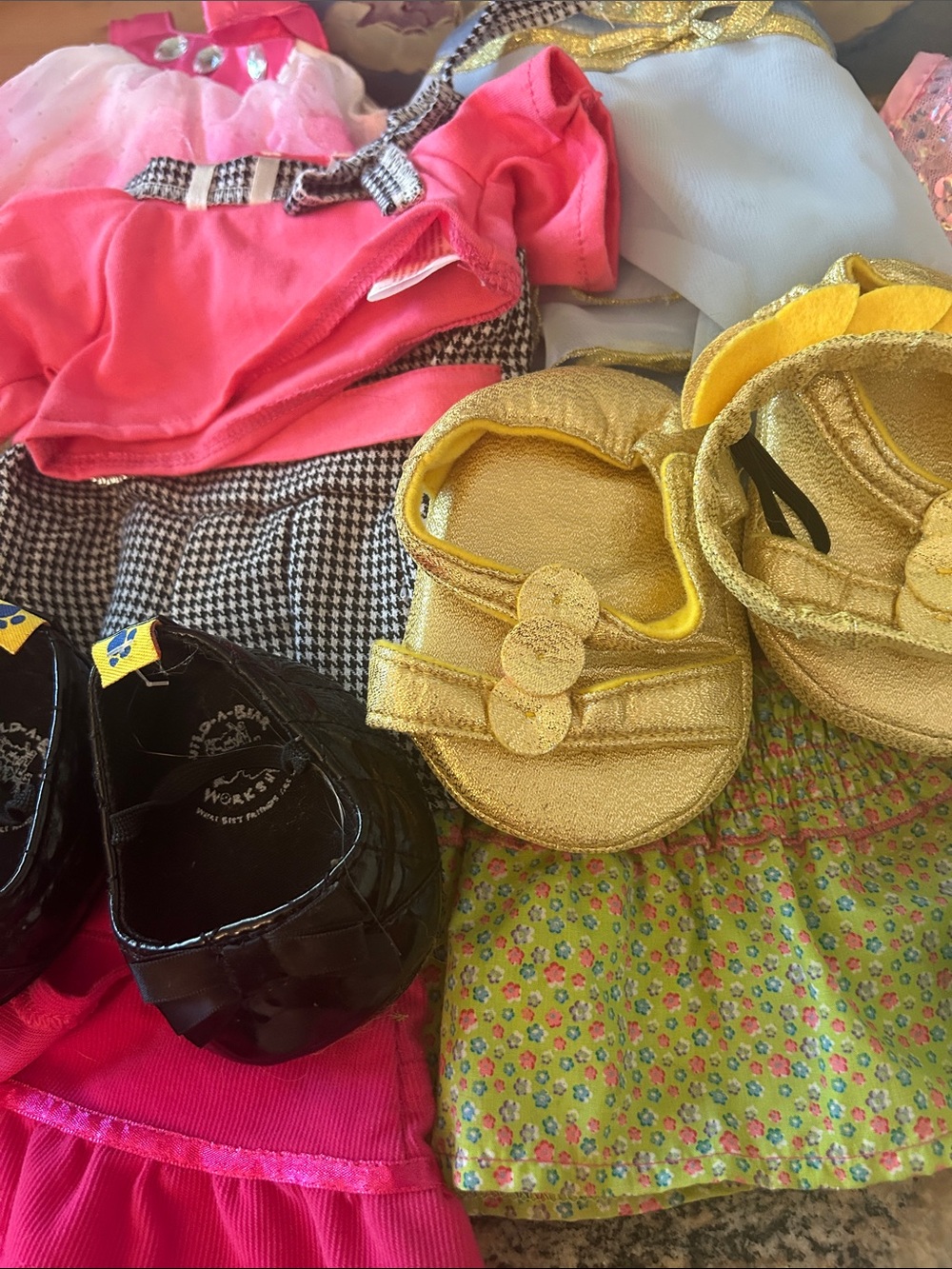 Build a bear, girl clothes lot, used as is, various condition